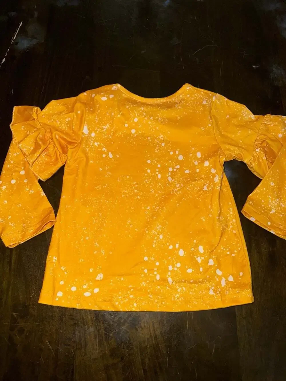 It's Fall Y'all Leopard Pumpkin Bleached Top and Leopard Leggings Size L (5)